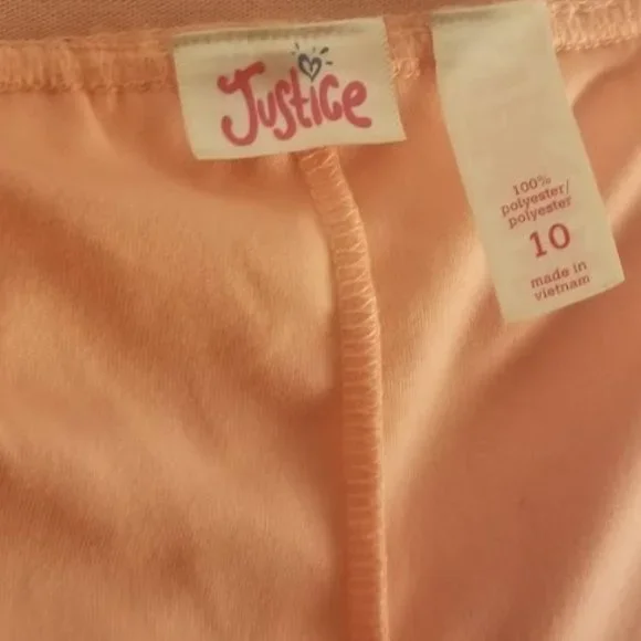 JUSTICE | Girl's Skorts | Peachy Pink | Rainbow Dots | Size 10 - Picture 7 of 7